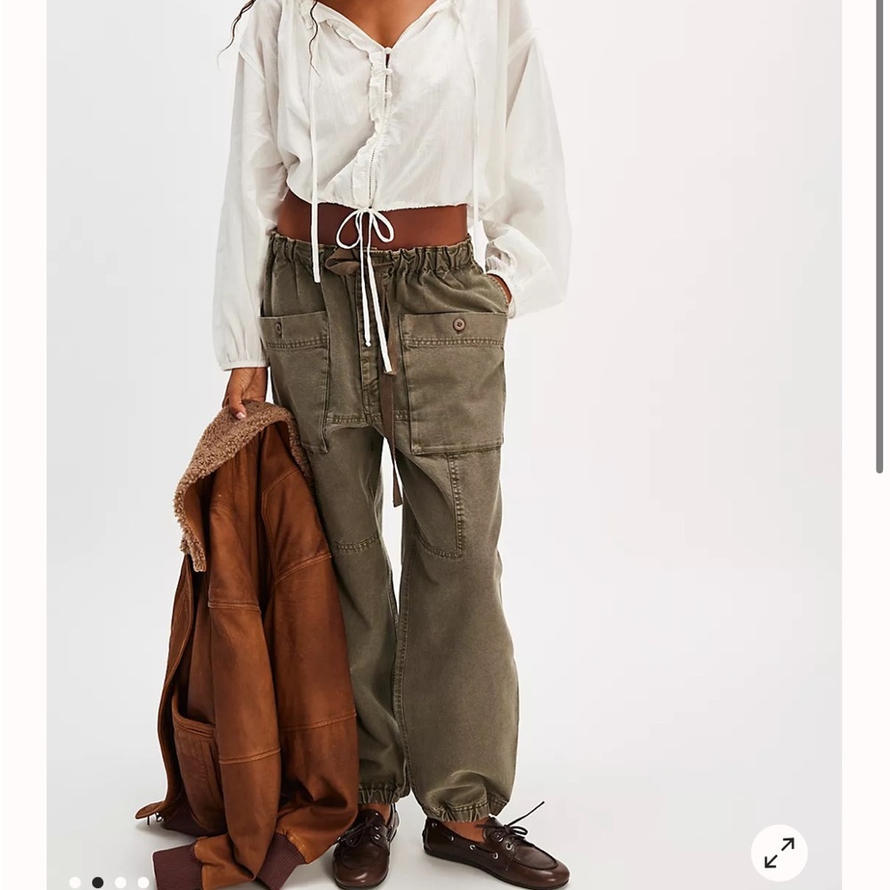Brown Casual Pants with Pockets
